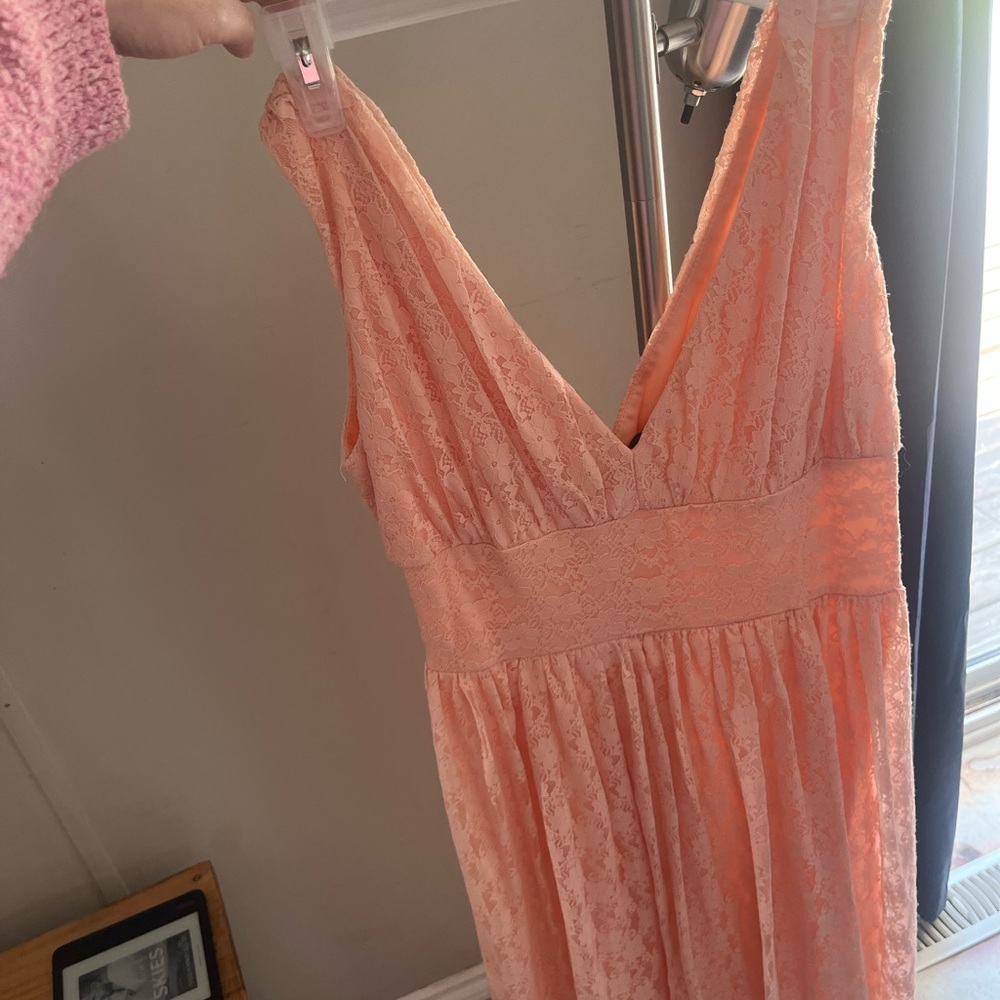 Ever Pretty Peach Lace Dress